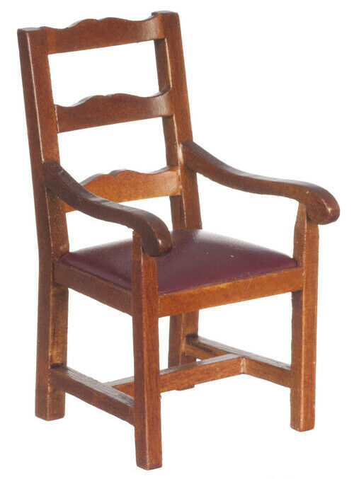 Chianti Arm Chair in Walnut - Dollhouse Miniature