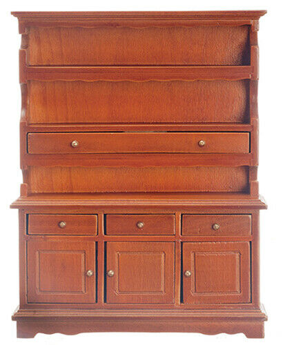 Hutch in Walnut - Dollhouse Miniature