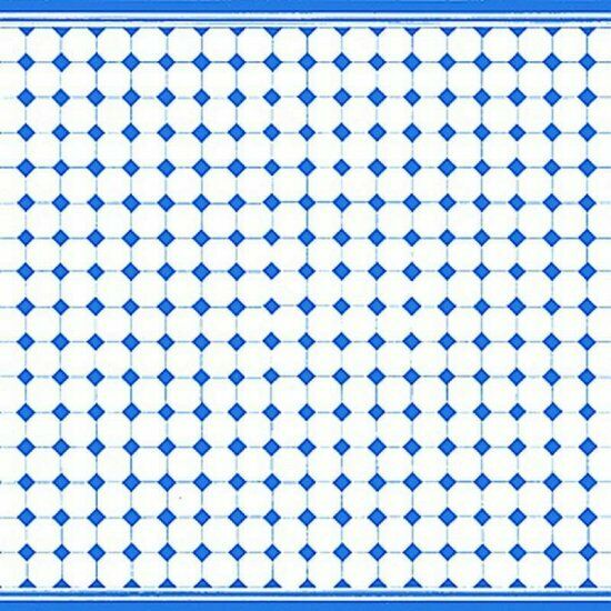 Mini Mundus Dollhouse Wallpaper - Delft Blue, Glazed