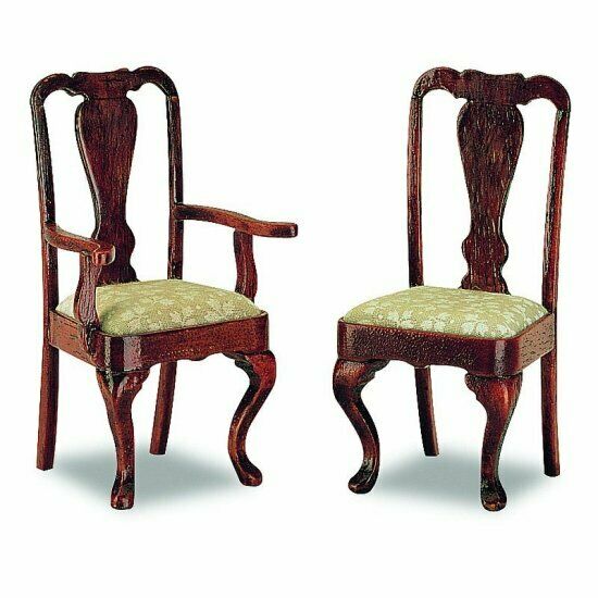 Mini Mundus Dollhouse Queen Anne Armchair - 2 pieces - Furniture Kit