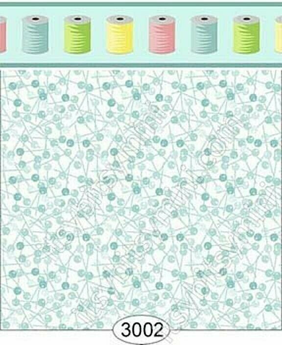 Dollhouse Miniature Wallpaper 1:12 Scale - Sew Perfect Pins Blue