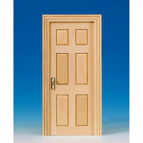 Mini Mundus Dollhouse Mock Door with Gilded Brass Door Knob