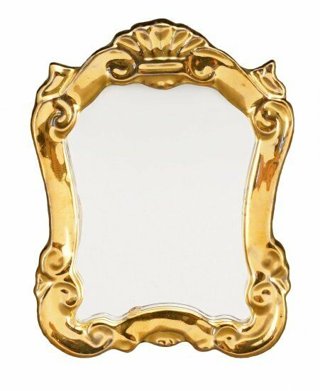 Reutter Porcelain - Dollhouse Miniature Baroque Gold Mirror
