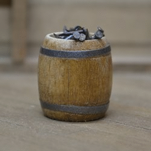 Dollhouse Miniature Keg of Nails by Sir Thomas Thumb