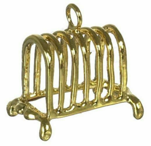 Dollhouse Miniature Toaster Rack Gold  by Falcon Miniatures