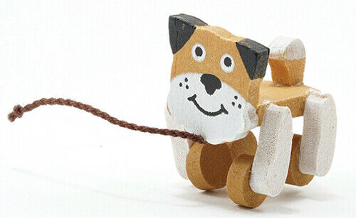 Dollhouse Miniature Pull Dog Toy