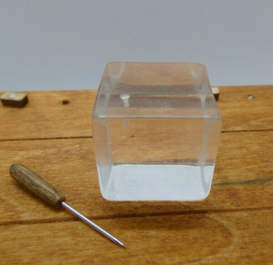Dollhouse Miniature Ice Block and Pick by Sir Thomas Thumb