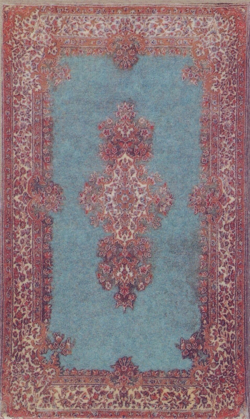 Dollhouse Miniature American Kirman Printed Rug