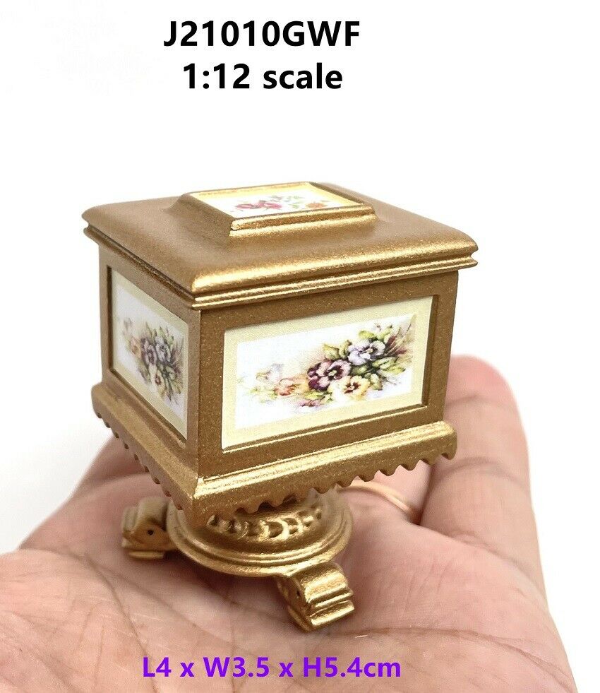NEW by JBM Dollhouse Miniature Small Portable Tea Caddy Table
