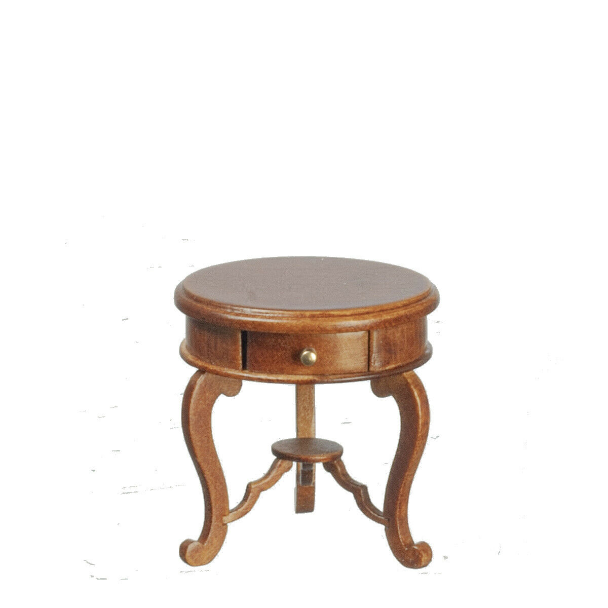 Chippendale Lamp Table in Walnut by JBM - Dollhouse Miniature