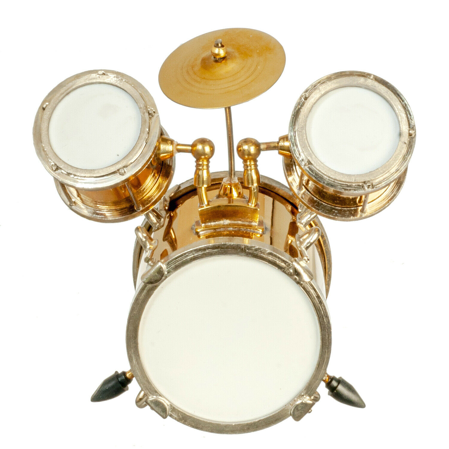 Dollhouse Miniature Drum Set with Case