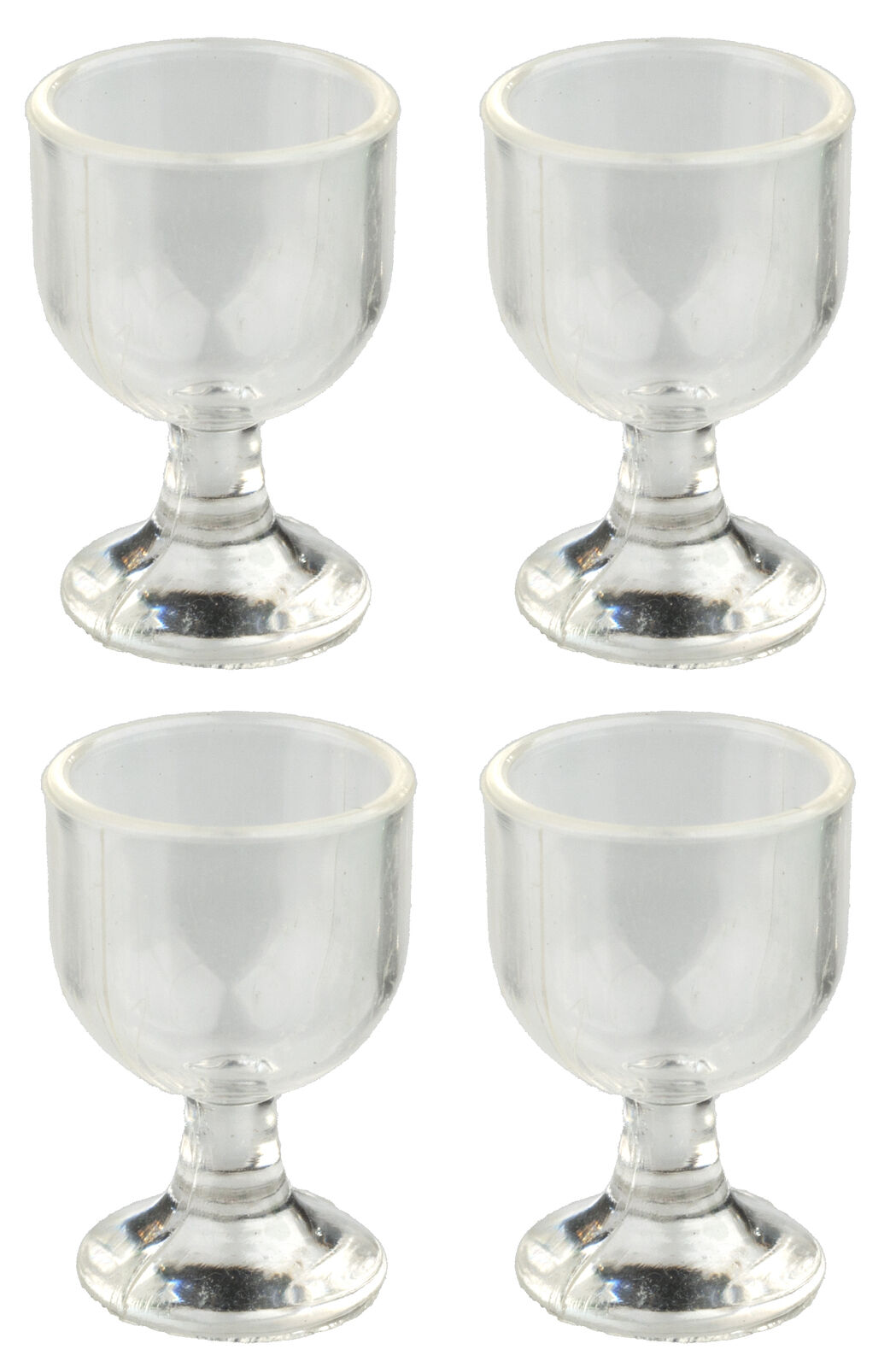 Dollhouse Miniature Set of 4 Wine Glasses