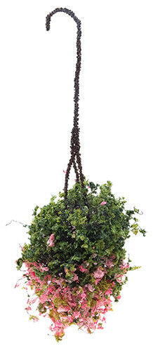 Hanging Basket: Fuschia, Small, for Dollhouse