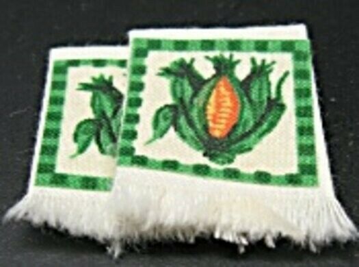 Dollhouse Miniature Corn Kitchen Towels Hnadcrafted