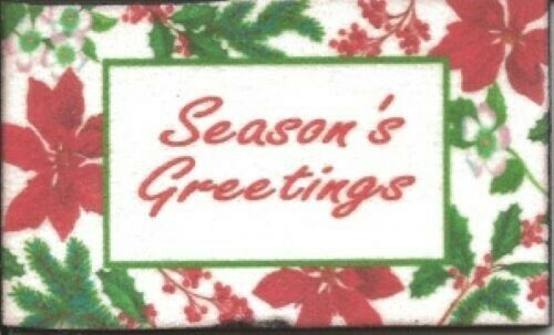 Dollhouse Miniature Welcome Mat - Season's Greetings  Handcrafted