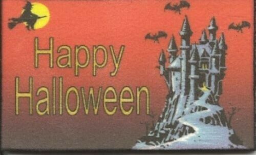 Dollhouse Miniature Welcome Mat - Happy Halloween  Handcrafted