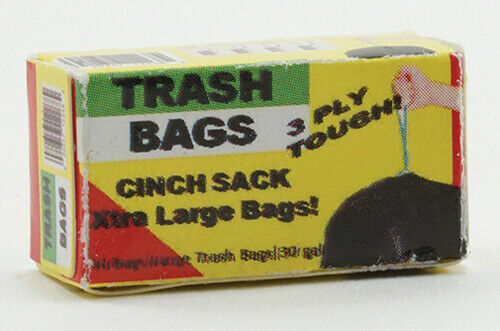 Dollhouse Miniature Box of Trash Bags