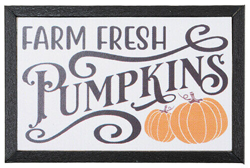 Dollhouse Miniature Farm Fresh Pumpkins with Black Frame