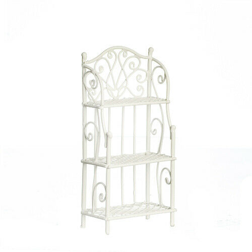 Dollhouse Miniature Medium 3-Shelf Unit in White