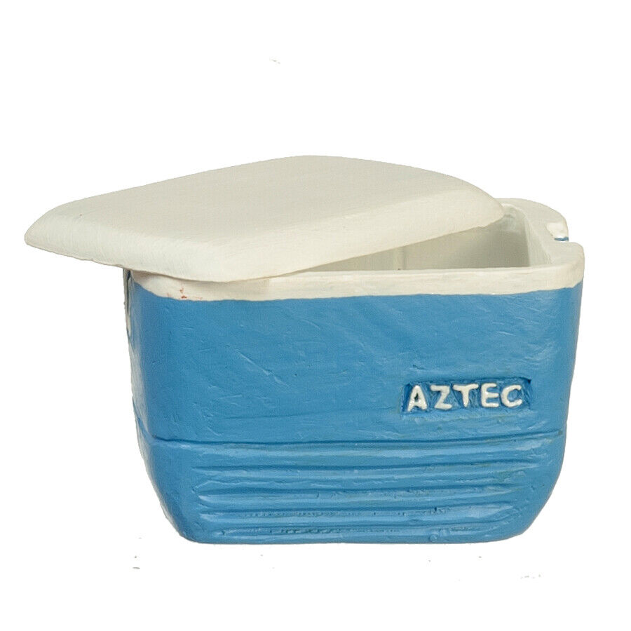 Dollhouse Miniature Large Cooler with Lid - Blue