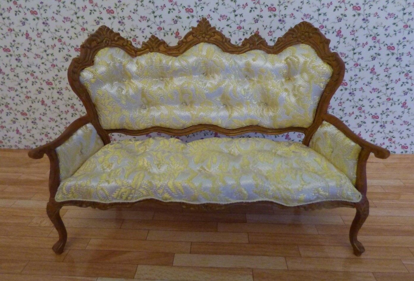 Upholstered Settee by Jia Yi  - Dollhouse Miniature