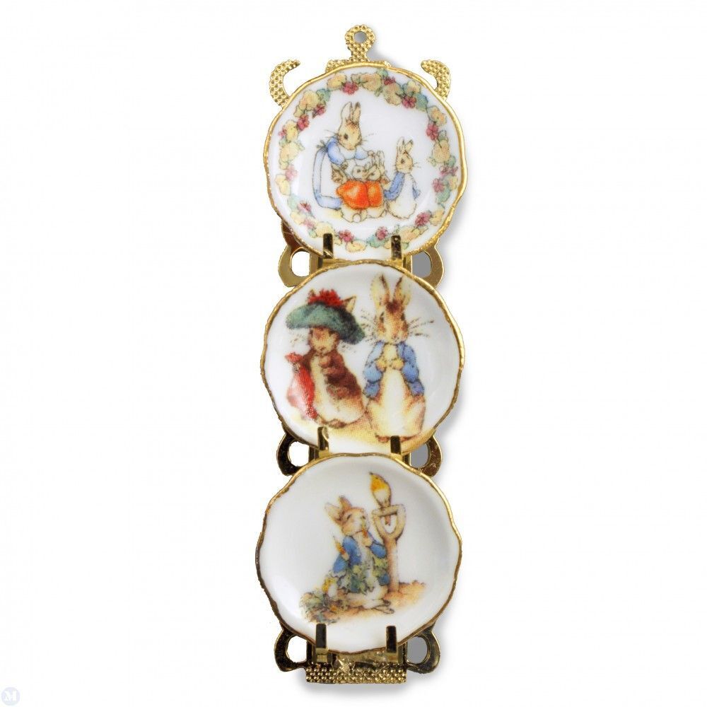 Reutter Porcelain - Dollhouse Miniature Beatrix Potter Plate Rack