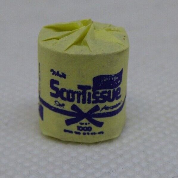 Dollhouse Miniature Scott Tissue Yellow - Handcrafted