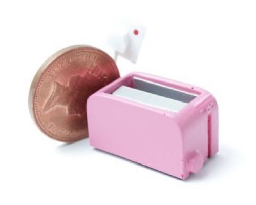 Dollhouse Miniature Bright Pink Electric Toaster by Delph Miniatures