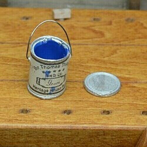 Dollhouse Miniature Paint with Lid by Sir Thomas Thumb - Blue
