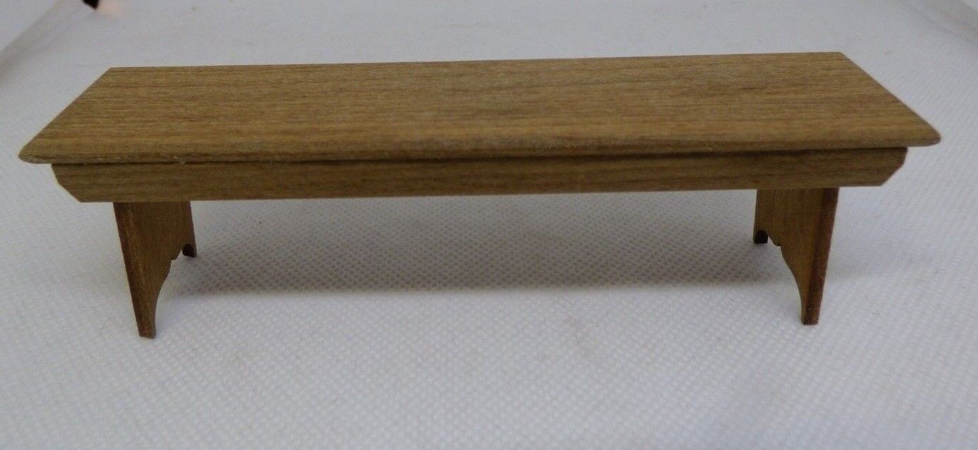Dollhouse Miniature Pine Bench by Sir Thomas Thumb