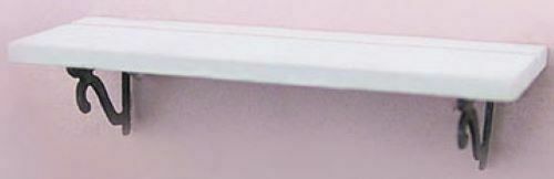 Dollhouse Miniature 3 Inch Plate Shelf in White - Handcrafted