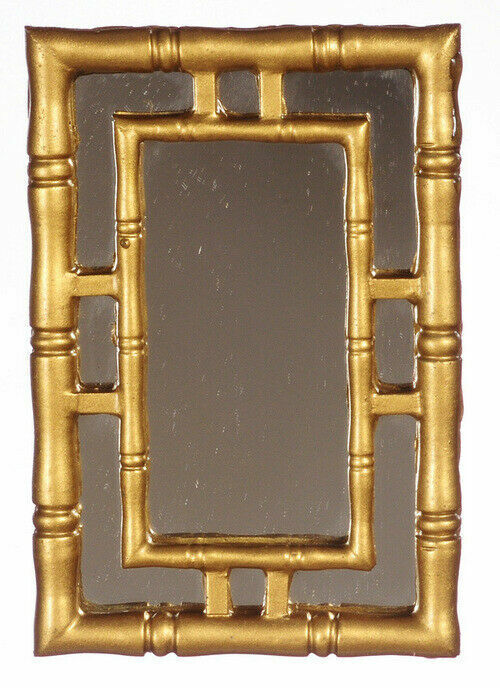 Dollhouse Miniature Gold Wall Mirror