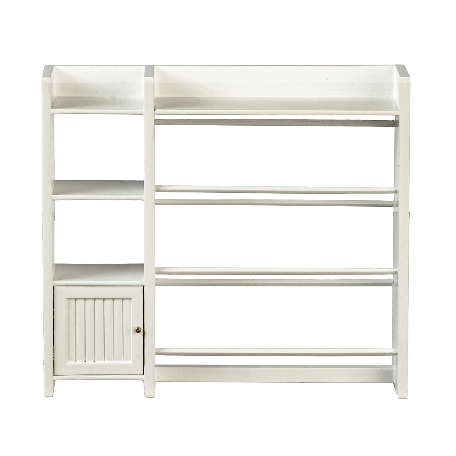 JBM Fine Miniature Child's Storage Cabinet in White for Dollhouse