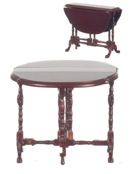 Dollhouse Miniature Sutherland Drop-Leaf Table from the Platinum Collection