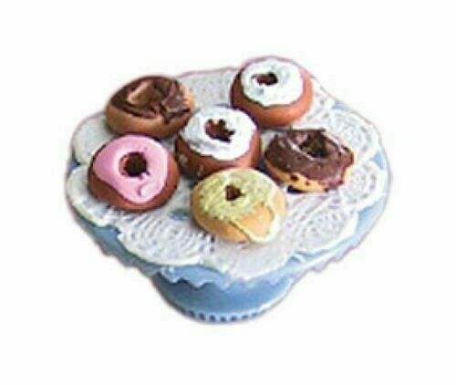 Dollhouse Miniature Assorted Donuts on Stand