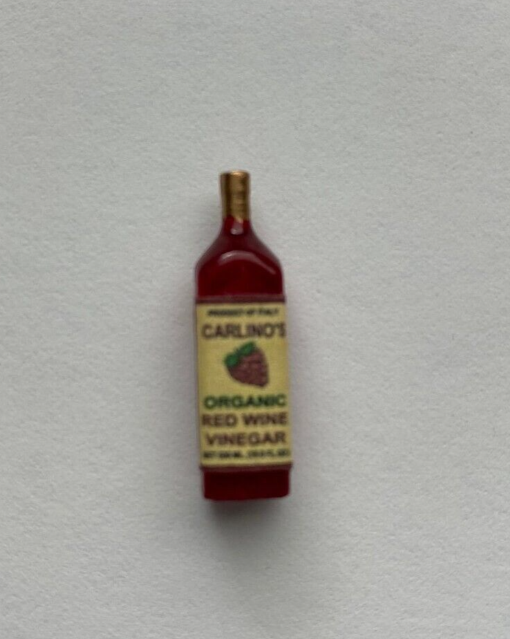Dollhouse Miniature Red Wine Vinegar  - Handcrafted