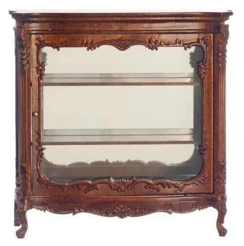 Dollhouse Miniature Dijon Hutch in Walnut from the Platinum Collection