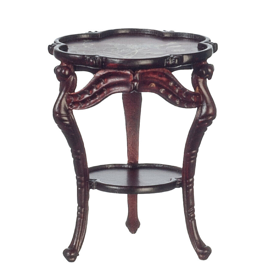 NEW! From JBM Dollhouse Miniature Coffee Table in Mahogany Hand Painted