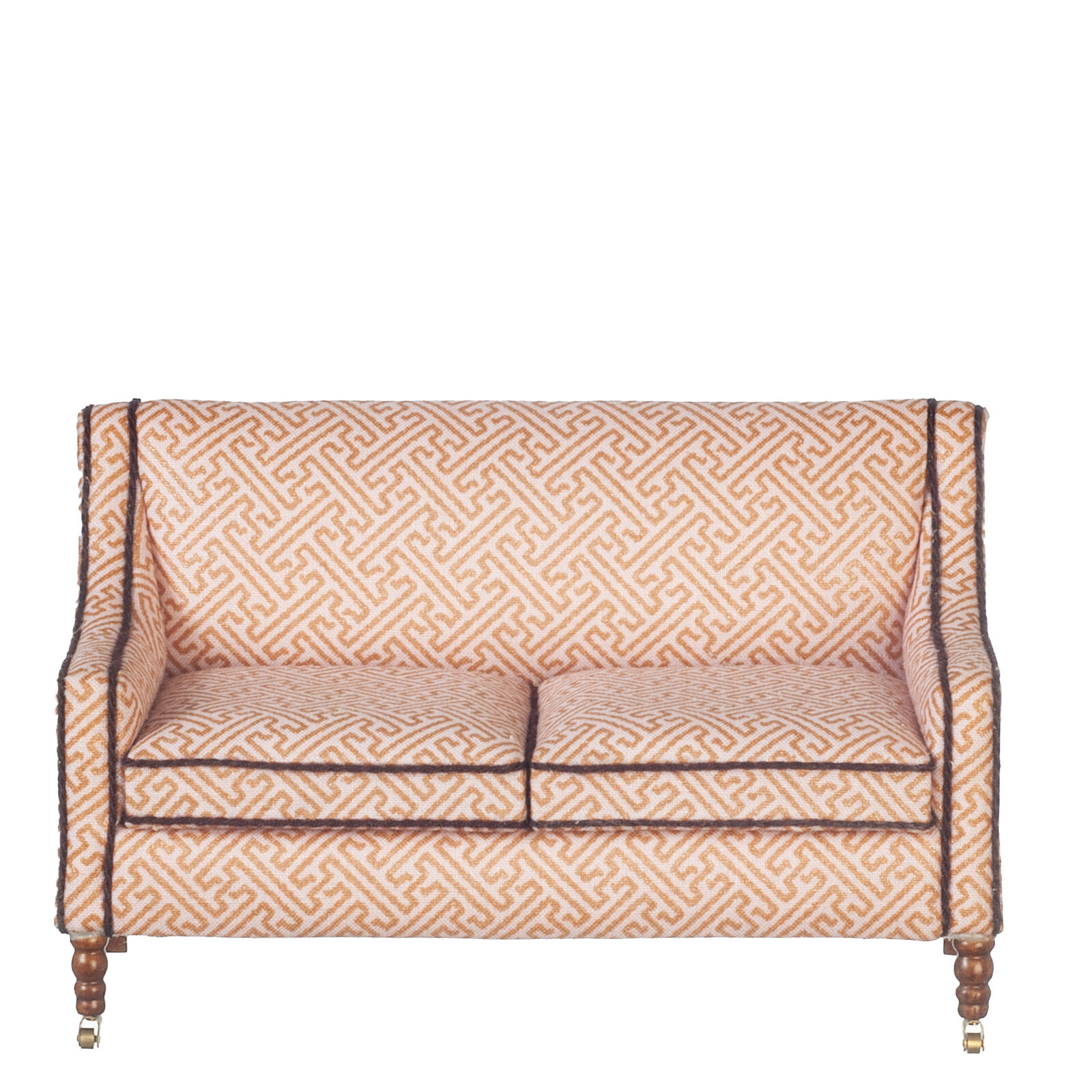 NEW From JBM Dollhouse Walnut Fauteil Sofa