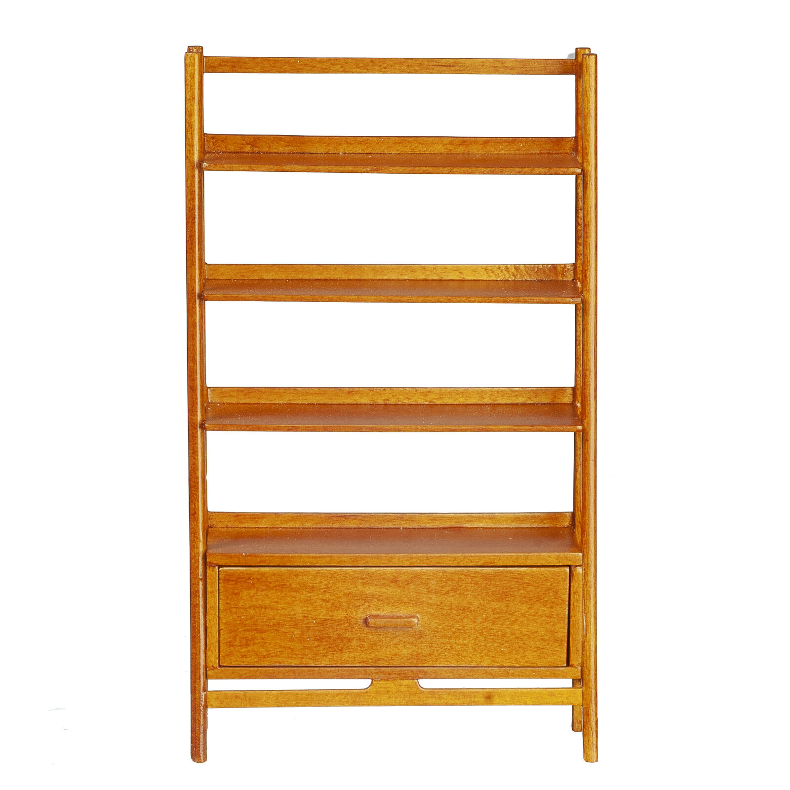 JBM Dollhouse Miniature Modern Display Shelves in Walnut