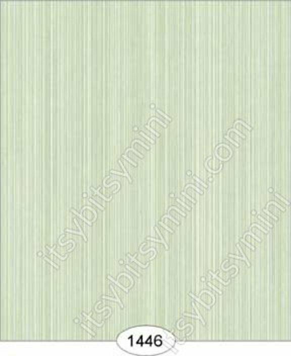 Dollhouse Wallpaper - Princess Stripe - Green by Itsy Bitsy Minis #1446