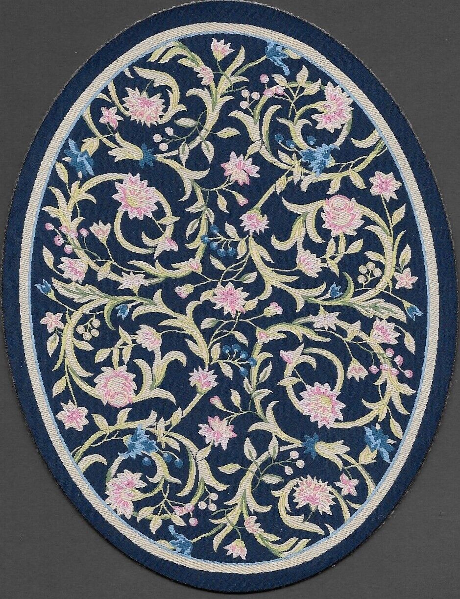 Dollhouse Miniature  Woven Turkish Rug Oval 6" x 4-3/4" #SK13-03