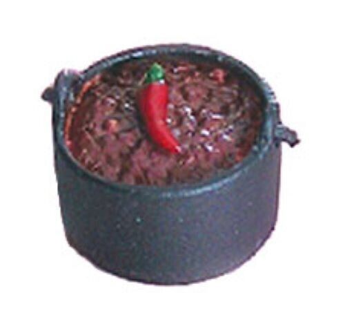 Dollhouse Miniature Chili in Pot Handcrafted