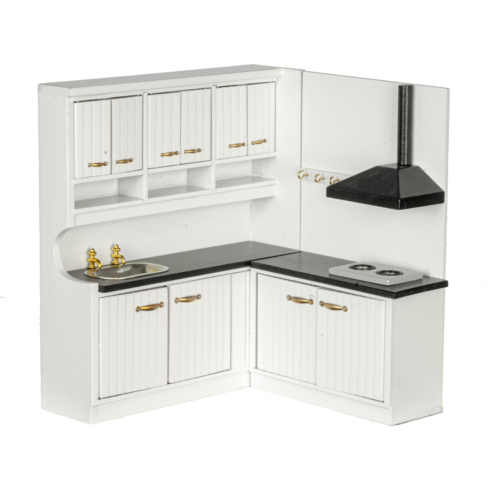 Dollhouse Miniature Kitchen Set in White