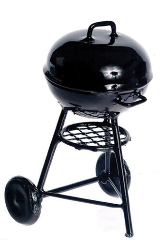 Dollhouse Miniature Round Charcoal Grill, Small