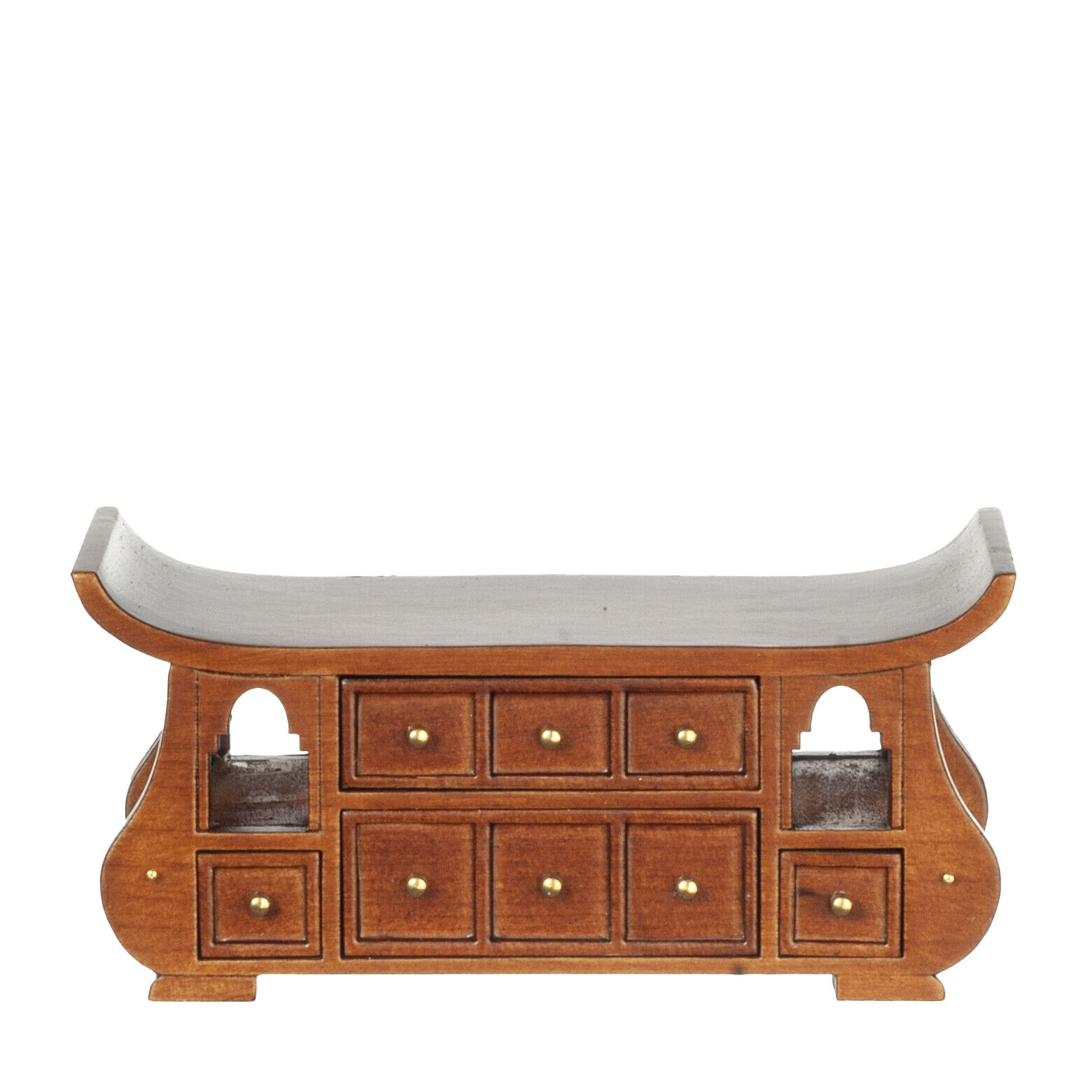 NEW From JBM! French Art Nouveau Side Table in Walnut  - Dollhouse Miniature