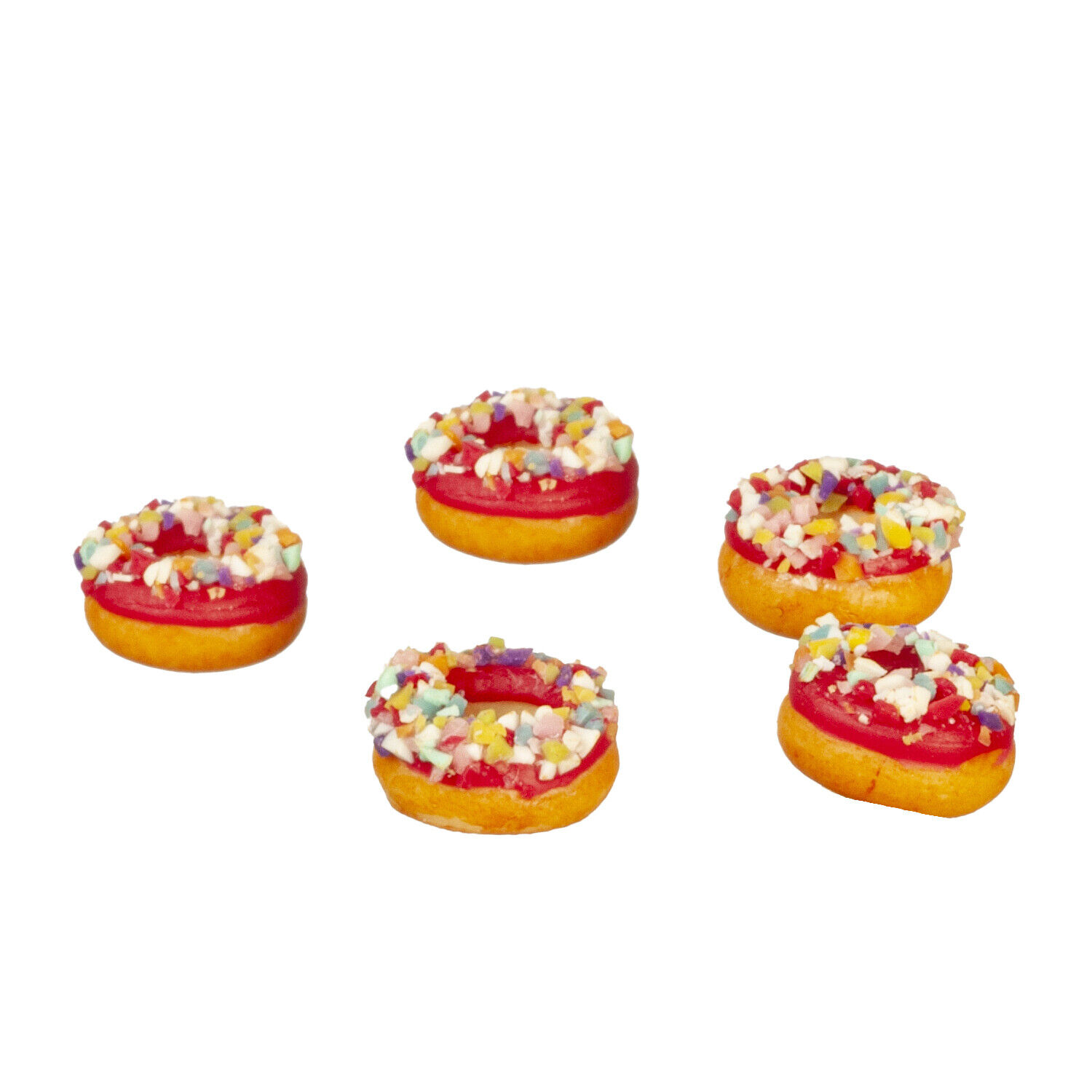 Dollhouse Miniature Christmas Donuts Set of 5