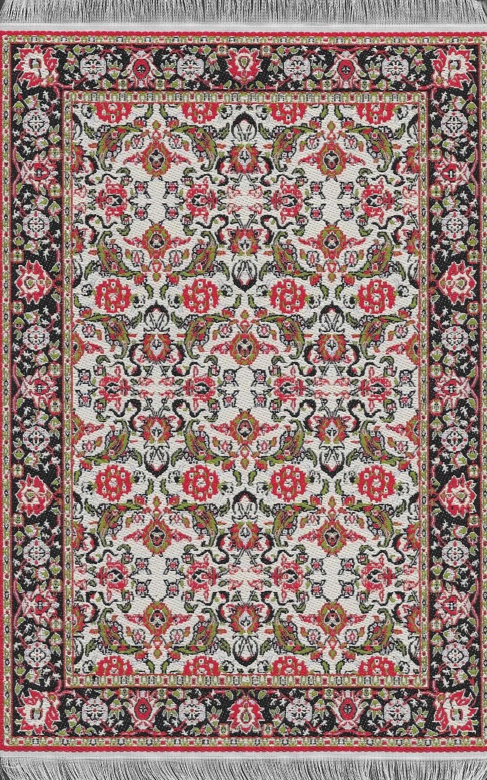 Dollhouse Miniature  Woven Turkish Rug 9.5" x 5-5/8" #SK01-11