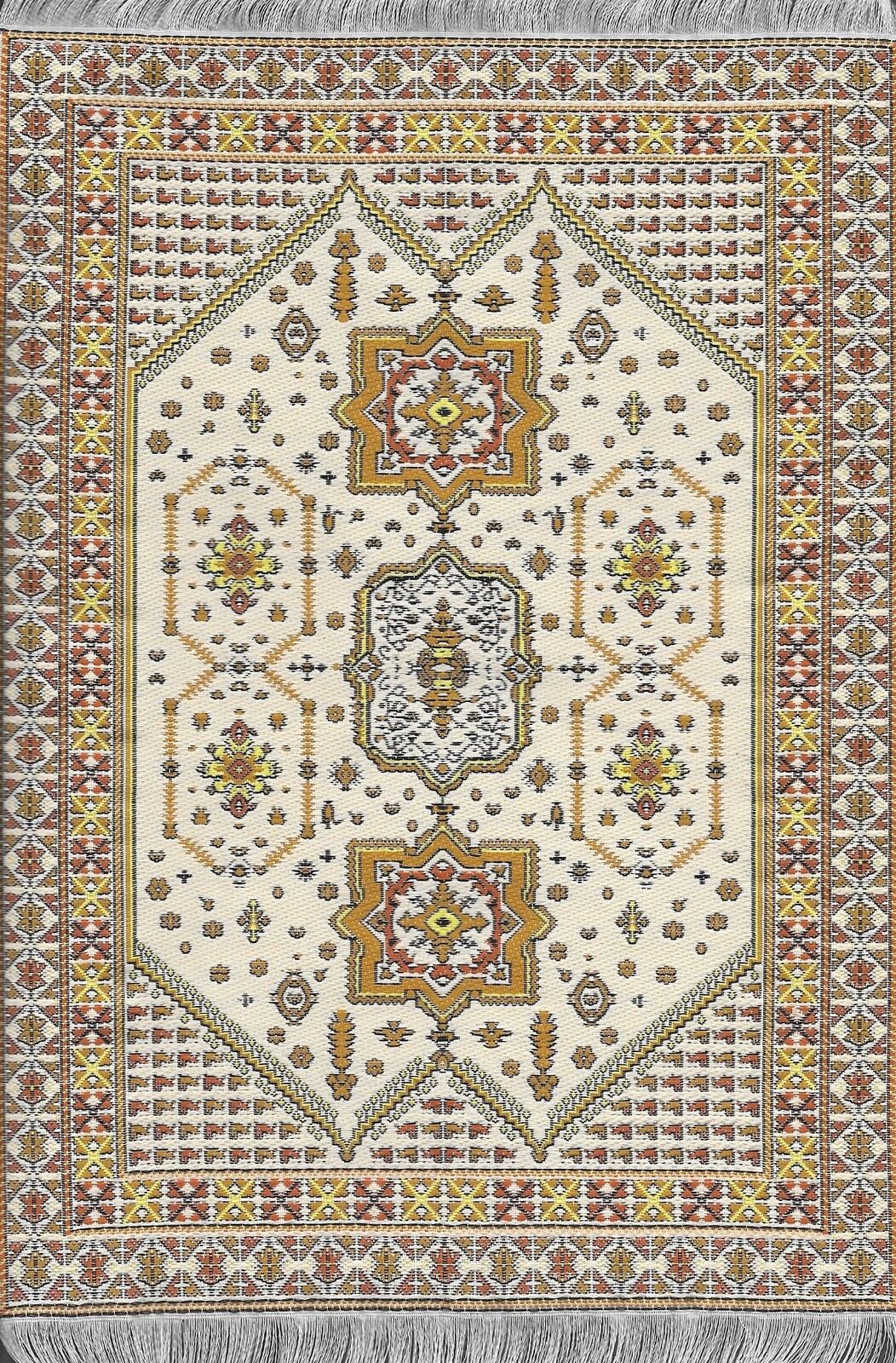 Dollhouse Miniature  Woven Turkish Rug 9.5" x 5-5/8" #SK01-02