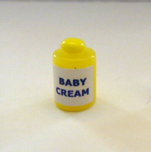Dollhouse Miniature Yellow Baby Cream - Handcrafted